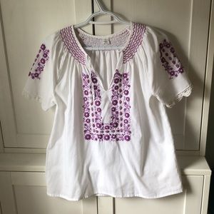 Hand embroidered top from Hungary